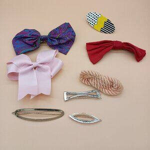 Vintage Barrettes and Bows Lot of 8 80's 90's Hair Accessories